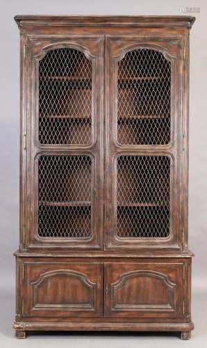 John Richard, an oak linen cupboard, in the French style, la...