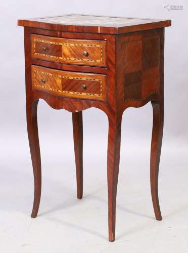 A French inlaid mahogany side table, first quarter 20th cent...