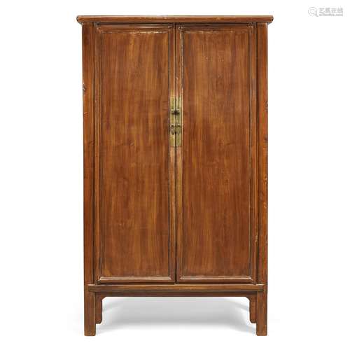 A large Chinese Ming style hardwood cabinet Late Qing dynast...