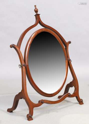 A mahogany Hepplewhite style dressing mirror, 20th century, ...