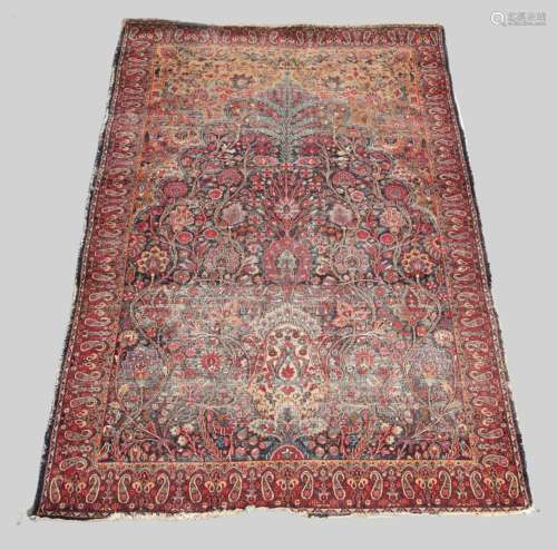 A Persian Malayer rug, 20th century, with multi coloured tre...