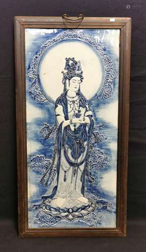 PORCELAIN PLAQUE "GUANYIN"