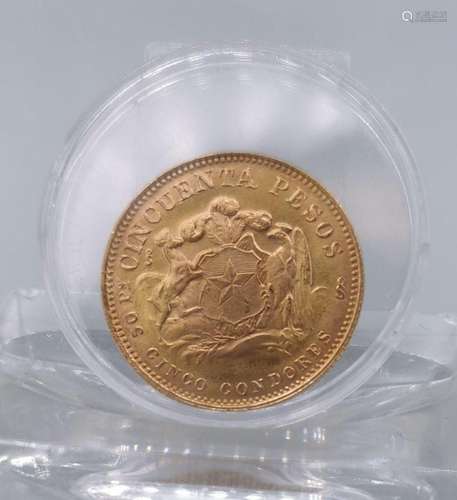 GOLD COIN - 50 CHILEAN PESO