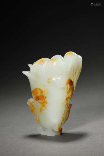 A QING WHITE JADE CUP