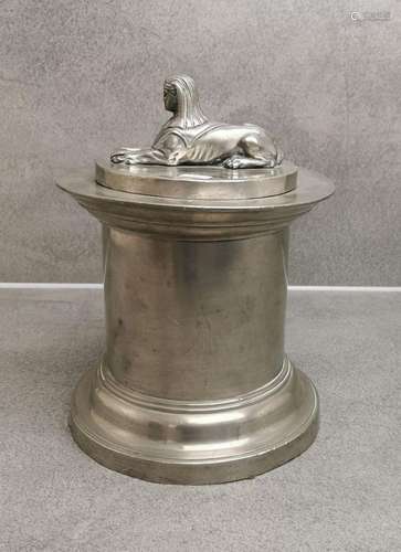 LARGE LIDDED BOX WITH SPHINX