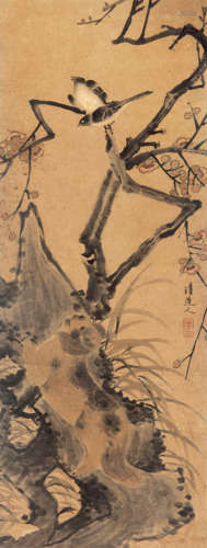 清道人（1867-1920）  花卉 纸本水墨镜片