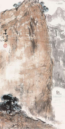 杨善深（1913-2004）    山水 纸本设色立轴