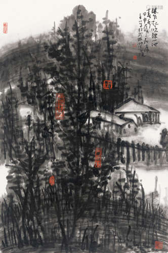 曾宓（1933-2022） 2004年作 山水 纸本水墨立轴