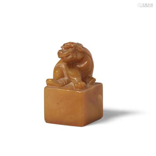 A SOAPSTONE SEAL 20th century