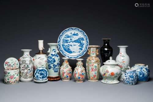 An extensive collection of varied Chinese porcelain wares, 1...