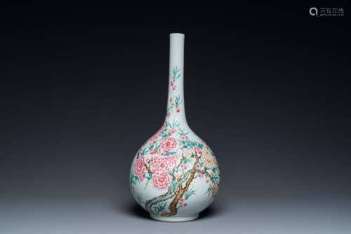 A Chinese famille rose bottle vase, Yongzheng mark, Republic