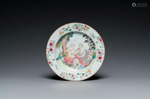 A Chinese famille rose 'mythological subject' plate with Apo...