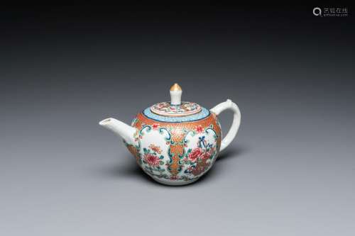 A fine Chinese famille rose teapot and cover, Yongzheng