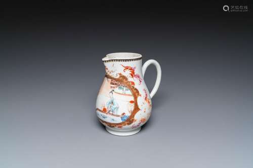 A fine Chinese famille rose jug with a lady with child, Yong...
