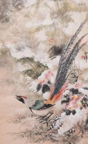 Xu Yunshu 徐雲叔 (1947- ): 'Pheasant', ink and colour on pap...