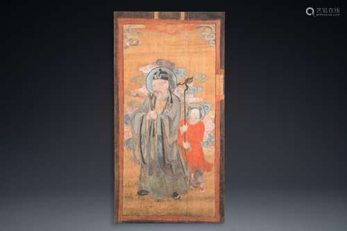 Chinese school: 'A patron and his servant', part of a larger...