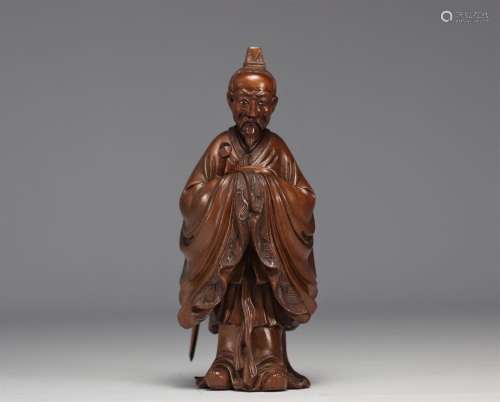 Grande sculpture en bois chinoise Poids: 500 g Livraison dis...