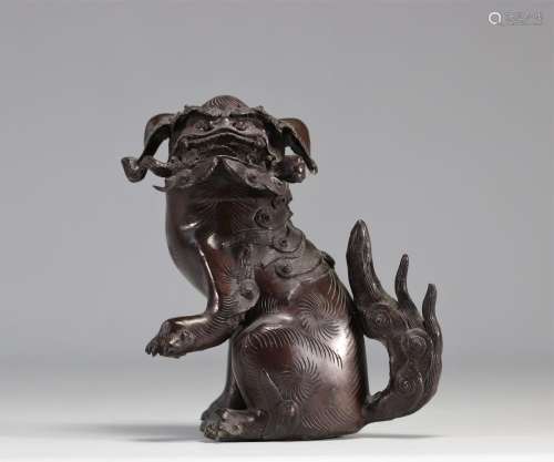 Chien de fô en bronze du XIXe siècle. Les chiens foo représe...