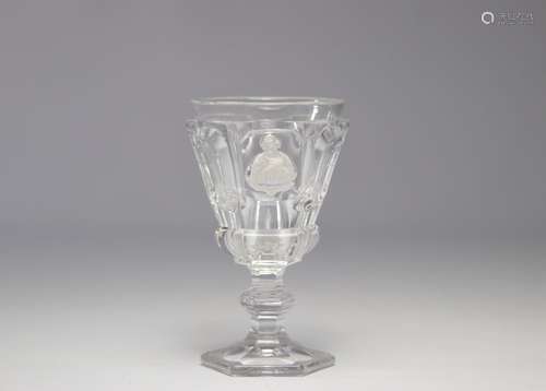 Baccarat verre en cristal orné du buste de saint Pierre Poid...