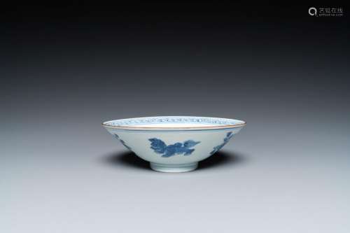 A Chinese blue and white 'Buddhist lions' bowl, Jiajing mark...
