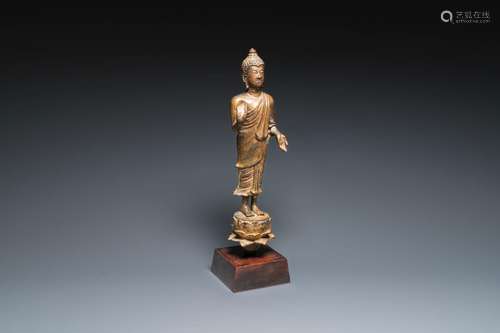 A Thai gilt bronze Buddha Shakyamuni in Lan Na-style, probab...