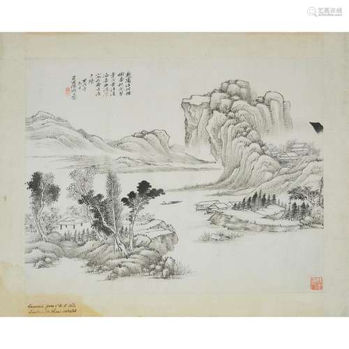 Chen Qinfu (1809-1879), Winter Landscape, Dated 1874, 陈芹甫...