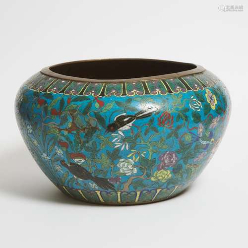 A Large Cloisonné Enamel Jardinière, 19th Century, 清 十九世...