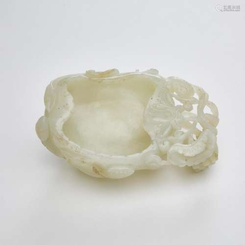 A White Jade 'Lotus' Washer, Ming Dynasty (1368-1644), 明 白...