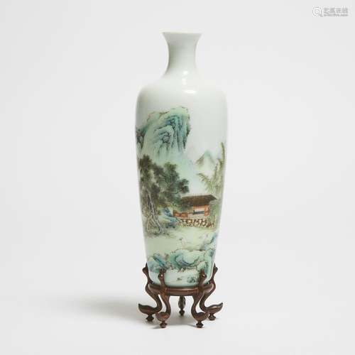 He Jinhai (Late Qing/Republican Period), An Enameled 'Landsc...