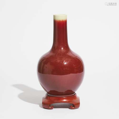 A Red-Glazed Bottle Vase, Republican Period, Early 20th Cent...