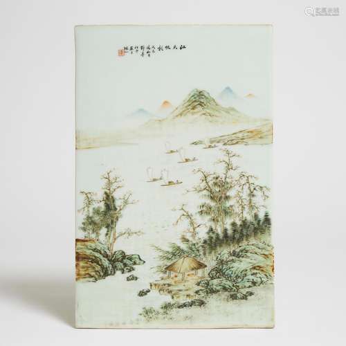 After Wang Yeting (1884-1942), An Enameled 'Landscape' Porce...