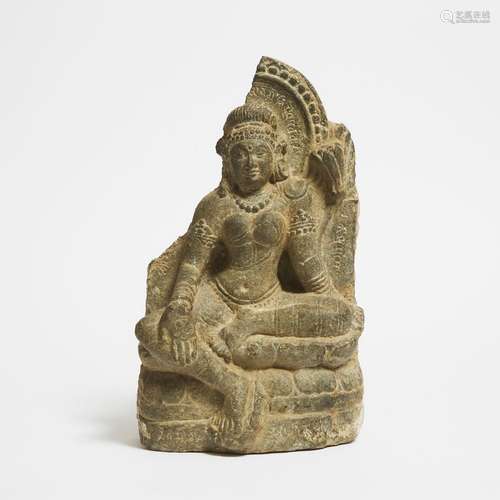 A Pala-Style Stone Stele of a Tara, Northeastern India, Poss...