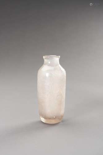 A ROCK CRYSTAL ‘LANDSCAPE’ VASE, QING DYNASTY