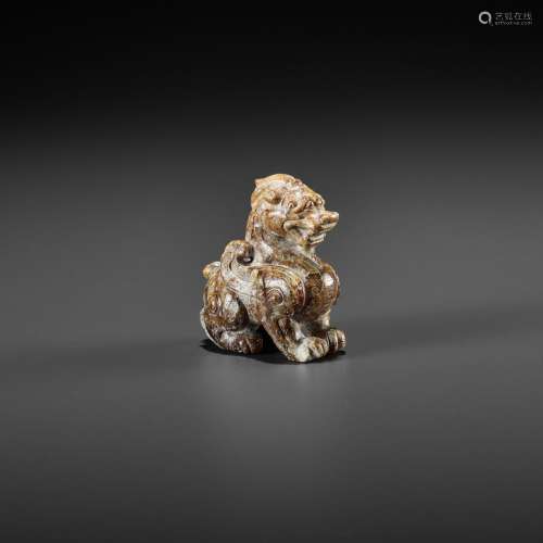 A JADE CARVING OF A BIXIE, SIX DYNASTIES