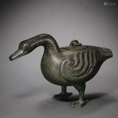 中国汉代青铜鸭尊