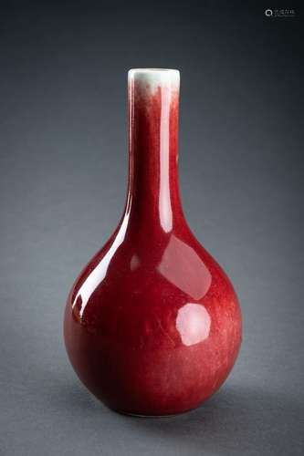 A LANGYAO GLAZED BOTTLE VASE, QING