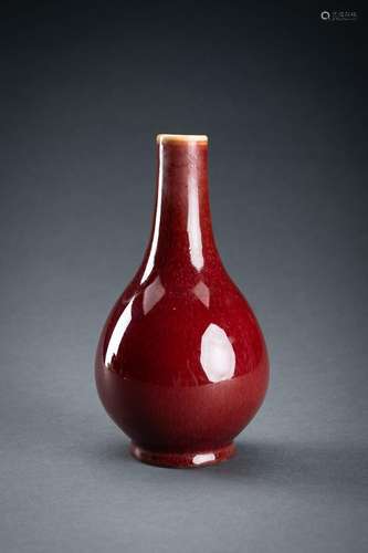 A LANGYAO GLAZED BOTTLE VASE, QING