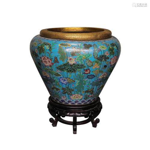 中国清代铜胎景泰蓝大缸