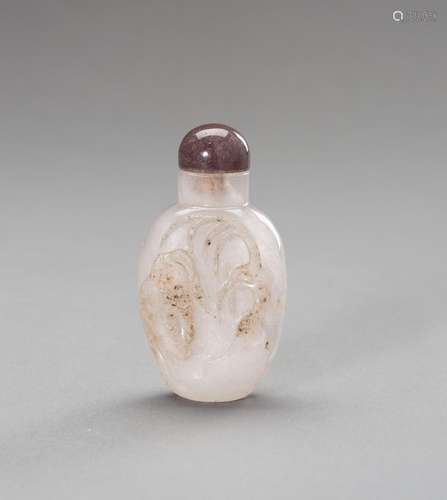 A ROCK CRYSTAL SNUFF BOTTLE, QING