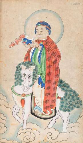 QING DYNASTY PANTING OF DEITY