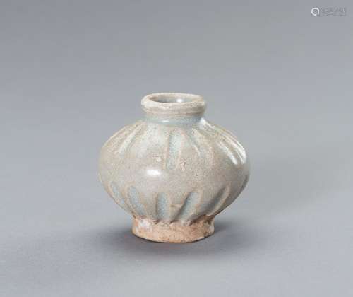 A SMALL CELADON-GLAZED CERAMIC JARLET