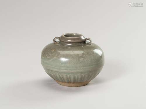 A LONGQUAN CELADON GLAZED JARLET