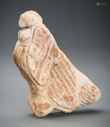 AN ANCIENT STONE FIGURE OF A BIRD