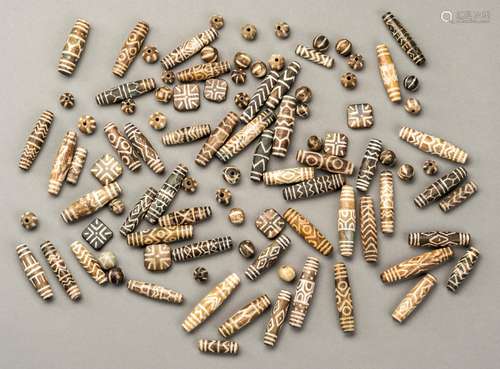 A LOT WITH 99! PUMTEK PETRIFIED WOOD BEADS