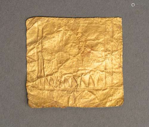 A SHEET GOLD PLAQUE, PRE-ANGKOR PERIOD