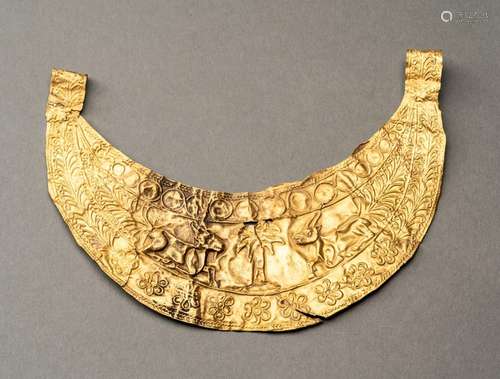 A CHAM GOLD REPOUSSÉ PECTORAL