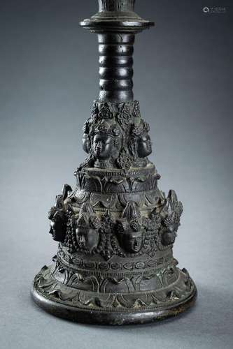 AN ORNATE JAVANESE BRONZE TEMPLE BELL