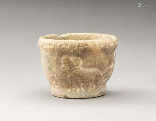 A WESTERN ASIATIC MARBLE BOWL, 3RD MILLENNIUM BC