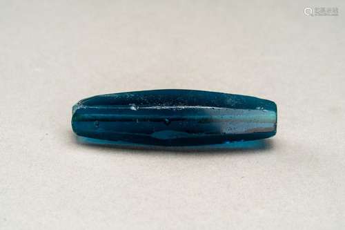 A COBALT BLUE SASANIAN GLASS BEAD