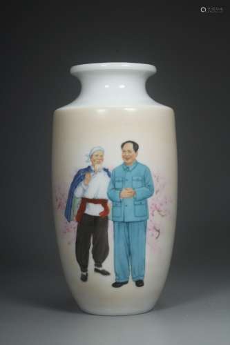 中国20世纪毛主席人物瓶